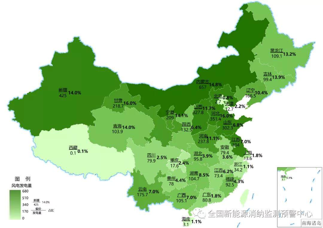 2021年前三季度各省新能源裝機、發電量、消納情況一覽(圖5)