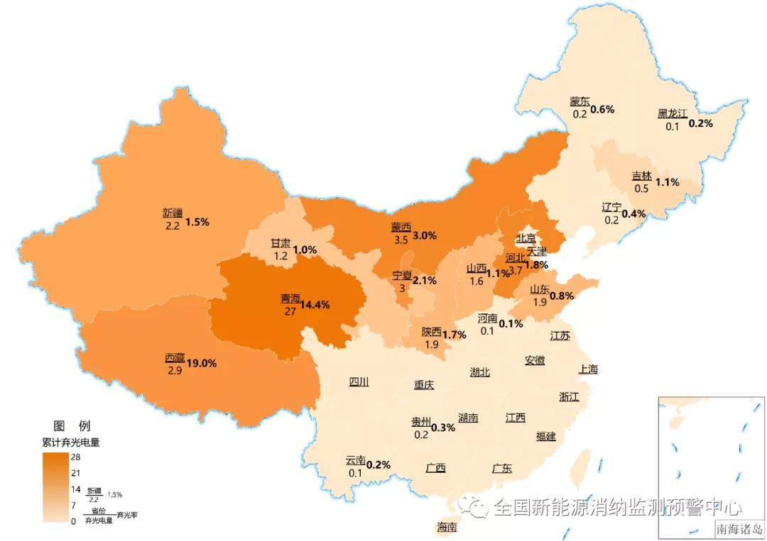 2021年前三季度各省新能源裝機、發電量、消納情況一覽(圖10)